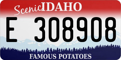 ID license plate E308908