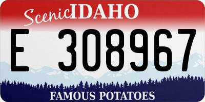 ID license plate E308967
