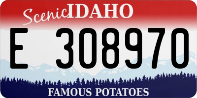 ID license plate E308970