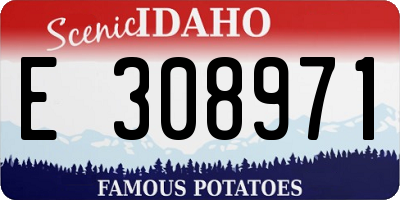 ID license plate E308971