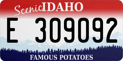 ID license plate E309092