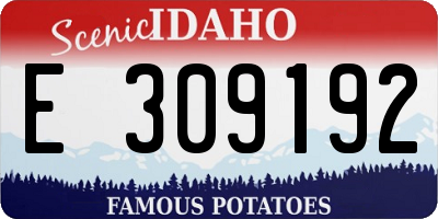 ID license plate E309192