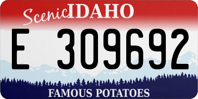 ID license plate E309692