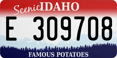 ID license plate E309708