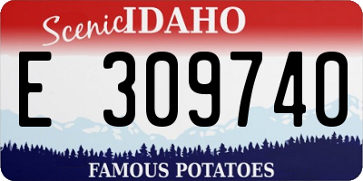 ID license plate E309740
