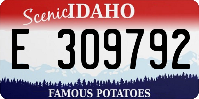 ID license plate E309792