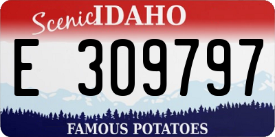 ID license plate E309797