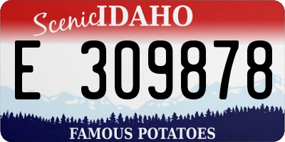 ID license plate E309878