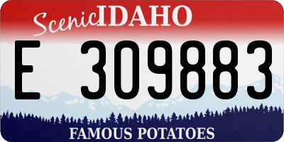 ID license plate E309883