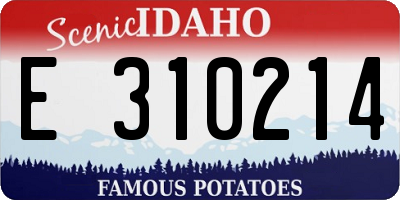 ID license plate E310214