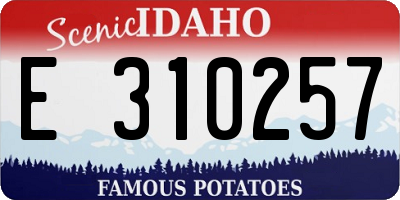 ID license plate E310257