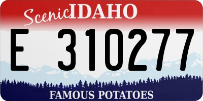 ID license plate E310277