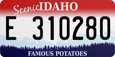 ID license plate E310280
