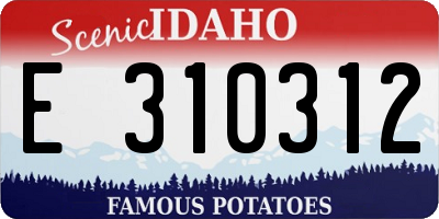 ID license plate E310312