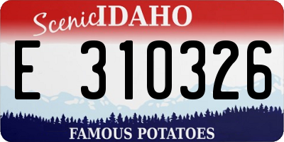ID license plate E310326