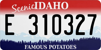 ID license plate E310327