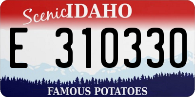 ID license plate E310330
