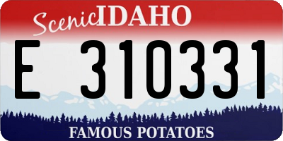 ID license plate E310331