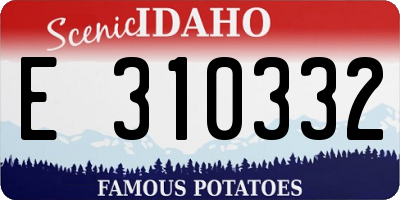 ID license plate E310332