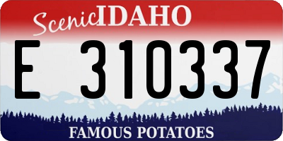 ID license plate E310337