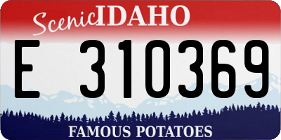ID license plate E310369