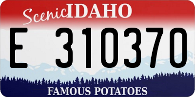 ID license plate E310370