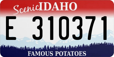 ID license plate E310371