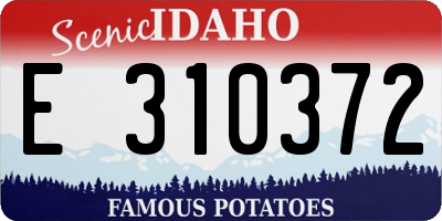 ID license plate E310372
