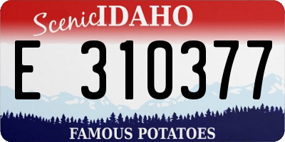 ID license plate E310377