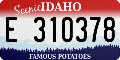 ID license plate E310378