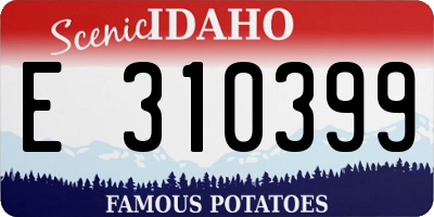 ID license plate E310399