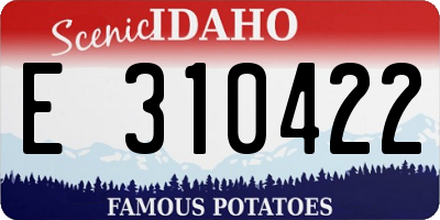 ID license plate E310422