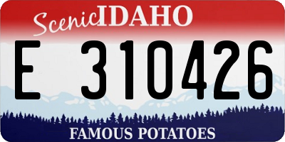 ID license plate E310426