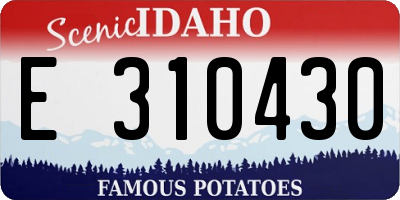 ID license plate E310430