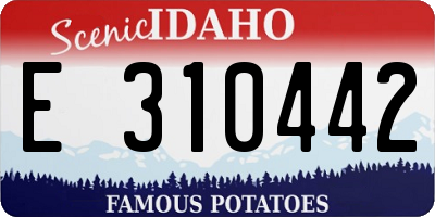 ID license plate E310442