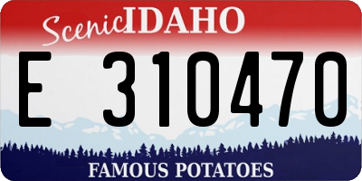 ID license plate E310470
