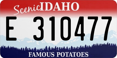 ID license plate E310477