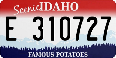 ID license plate E310727