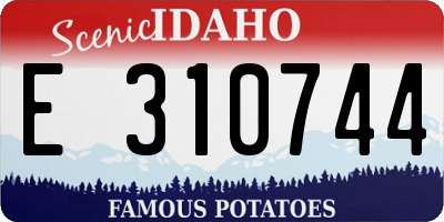 ID license plate E310744