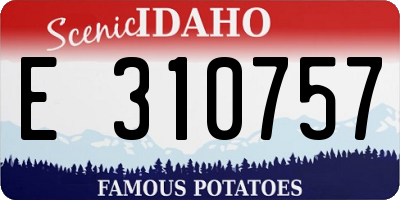 ID license plate E310757