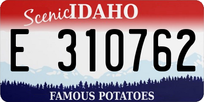 ID license plate E310762