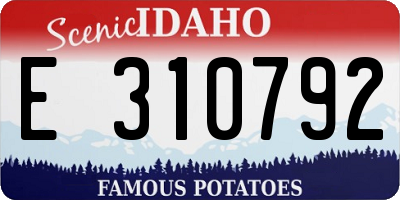 ID license plate E310792
