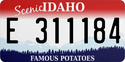 ID license plate E311184