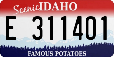 ID license plate E311401
