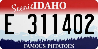 ID license plate E311402
