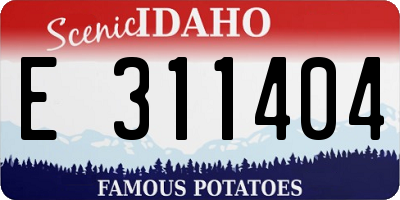 ID license plate E311404