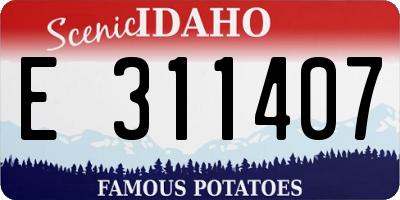 ID license plate E311407