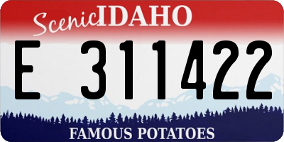ID license plate E311422