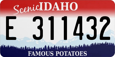ID license plate E311432