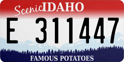 ID license plate E311447